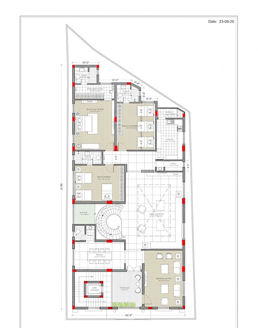 Level 01 · Ground Floor — schematic floor plan