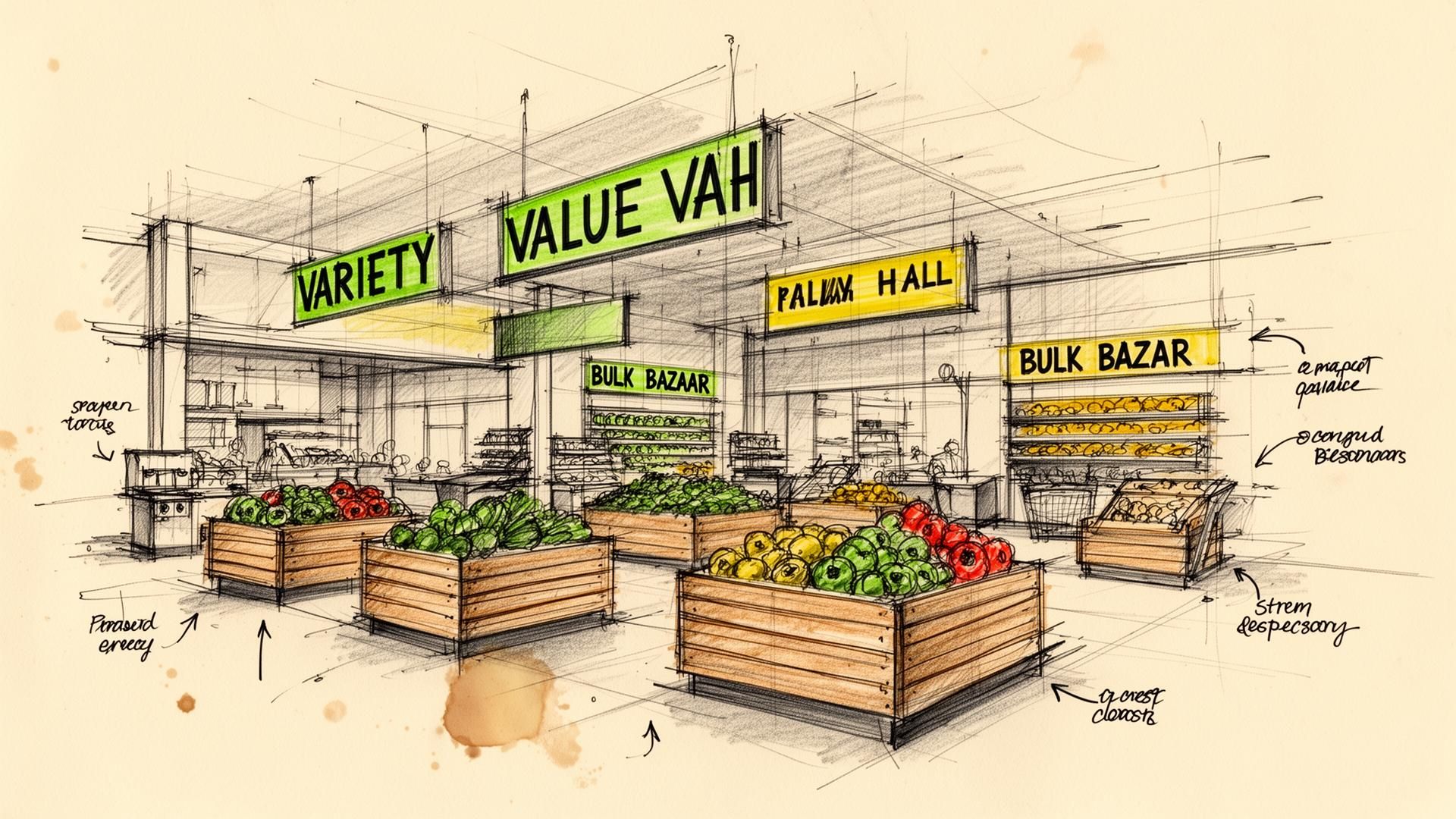 Produce Hall Sketch