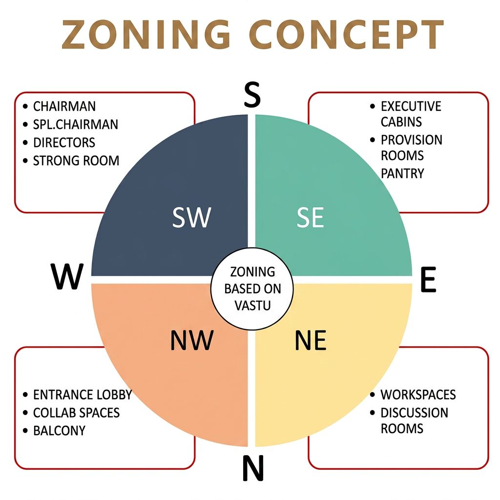 Vastu zoning concept diagram